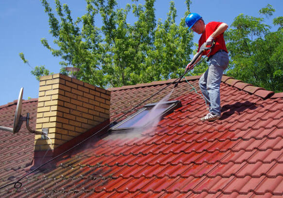 Cleaning a roof